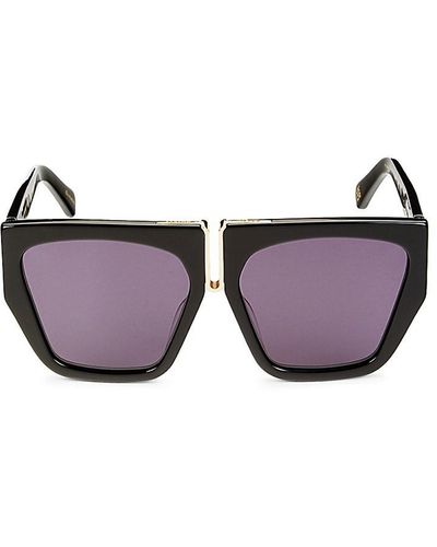 Karen Walker 57mm Geometric Sunglasses - Purple