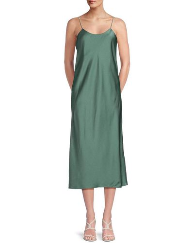 Ba&sh Embellished Satin Midi Slip Dress - Green