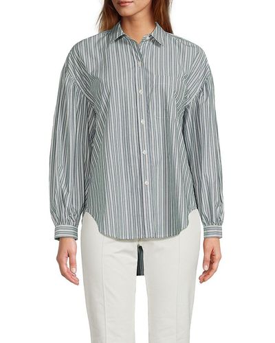 Rails Janae Stripe Shirt - Grey