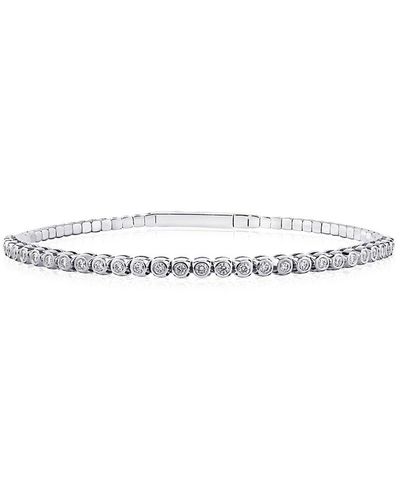 Saks Fifth Avenue 14k White Gold & 0.75 Tcw Bezel Diamond Tennis Bracelet