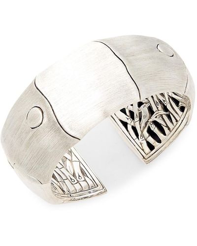 John Hardy Bamboo Sterling Cuff Bracelet - Metallic