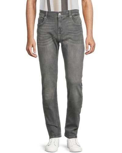 7 For All Mankind Paxtyn Mid Rise Skinny Jeans - Gray