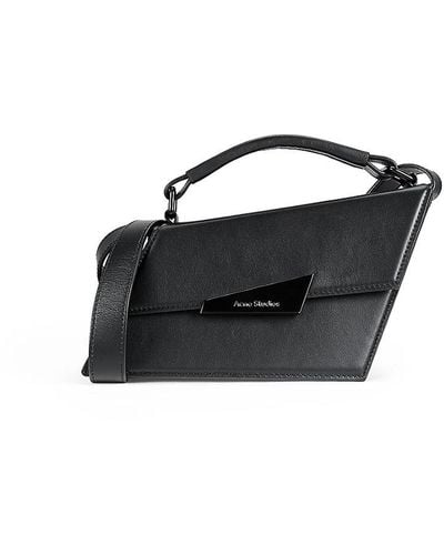 Acne Studios Mini Distortion Leather Crossbody Bag - Black