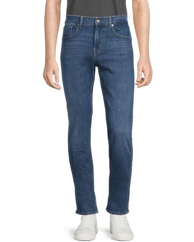 7 For All Mankind Slimmy High Rise Jeans - Blue
