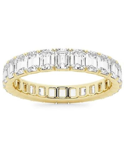 Saks Fifth Avenue Saks Fifth Avenue Build Your Own Collection 14k Yellow Gold & Natural Emerald Cut Diamond Eternity Band - Metallic