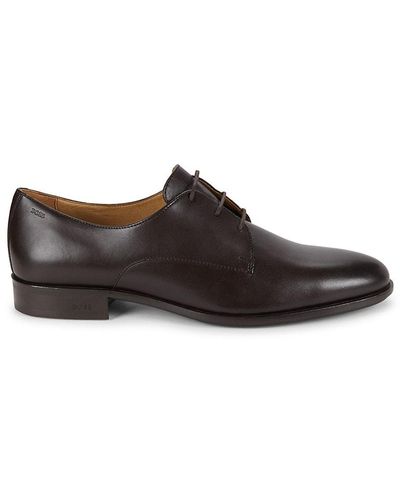 BOSS Colby Leather Derby Shoes - Brown
