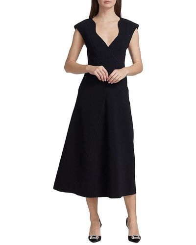 Acler Harwood Neoprene Midi Dress - Black