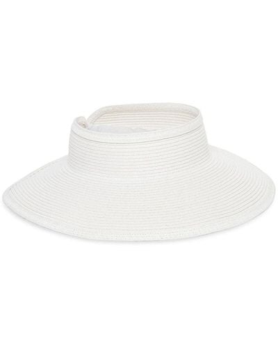 San Diego Hat Contrast Roll-Up Visor - White