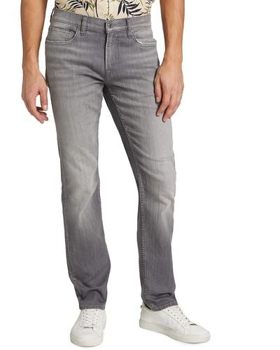 7 For All Mankind Slim Fit Faded Jeans - Grey