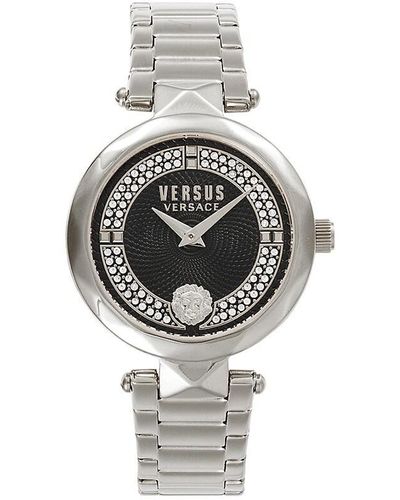 Versus Covent Garden Crystal 36mm Stainless Steel Bracelet Watch - Natural