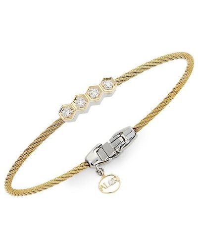 Alor 18k Gold, Stainless Steel & Diamond Bracelet - Metallic