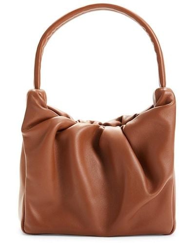 STAUD Felix Leather Top Handle Bag - Brown