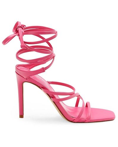 Guess Ankle-tie Stiletto Sandals - Pink