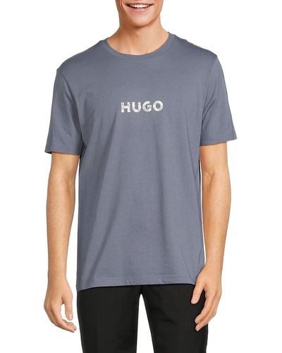 HUGO Dunoctee Logo T-Shirt - Grey