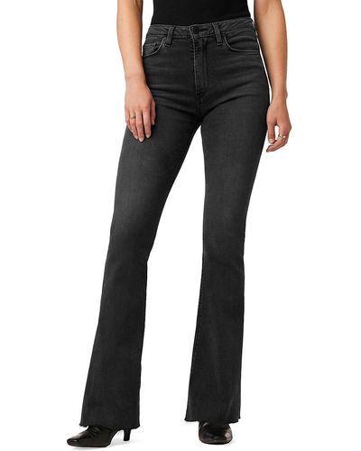 Hudson Jeans Holly High Rise Flare Jeans - Black
