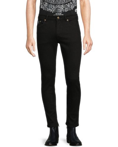 Versace Jeans Couture Mid Rise Logo Jeans - Black