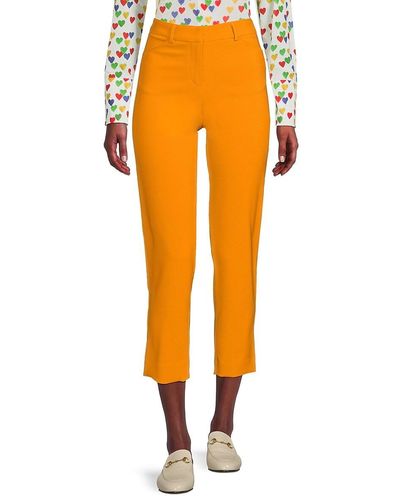 Nanette Lepore Solid Cropped Pants - Orange