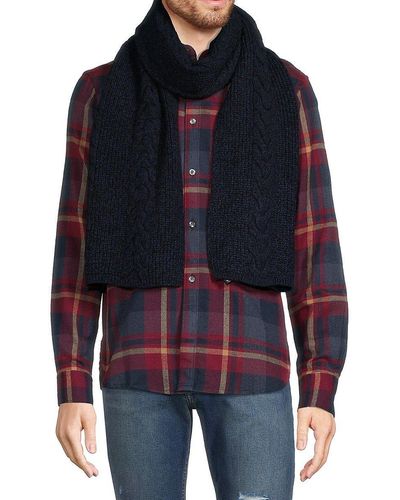 Karl Lagerfeld Cable Knit Wool Blend Scarf - Multicolor