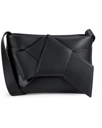 Acne Studios Musubi Knot Leather Shoulder Bag - Black