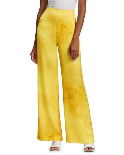 Silvia Tcherassi 'Andie Wide Leg Trousers - Yellow