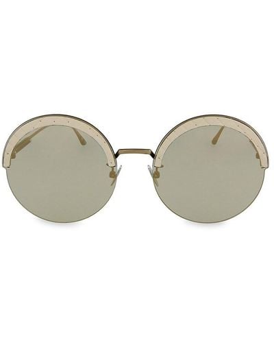 Bottega Veneta 60Mm Core Round Sunglasses - Metallic