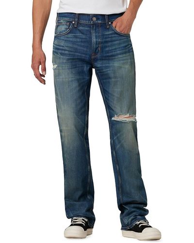 Hudson Jeans Walker Ripped High Rise Jeans - Blue