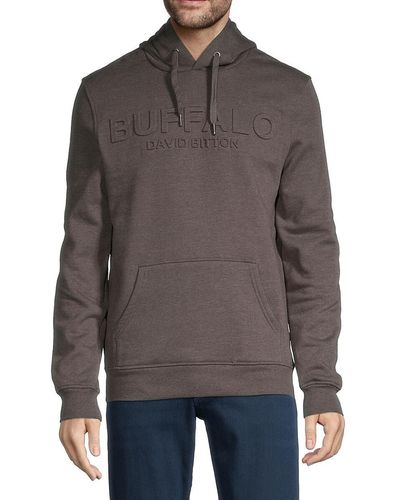 Buffalo David Bitton 'Long-Sleeve Logo Cotton-Blend Hoodie - Multicolor