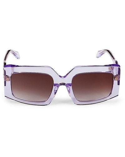 Just Cavalli 54Mm Rectangle Sunglasses - Purple