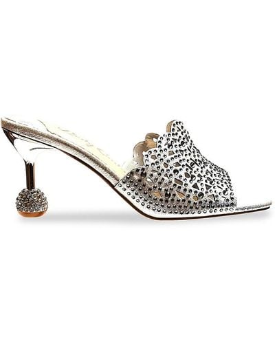 Lady Couture Fairy Studded Scallop Metallic Sandals - Pink