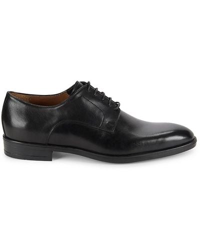To Boot New York Seth Almond Toe Leather Derbys - Black