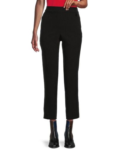 Karl Lagerfeld Solid Slim Fit Trousers - Black