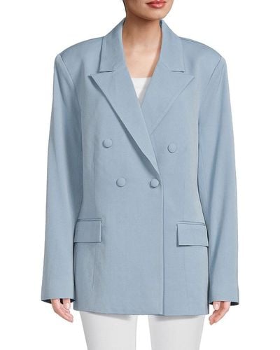 WeWoreWhat Double Breasted Blazer - Blue