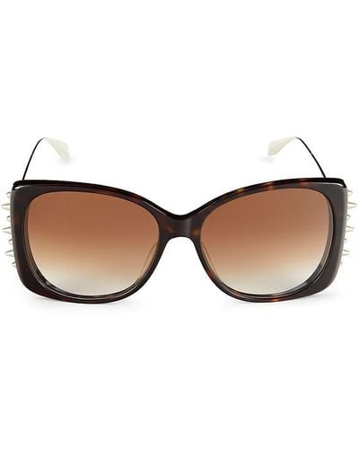Alexander McQueen 59mm Butterfly Sunglasses - Brown