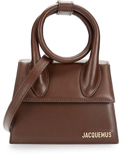 Jacquemus Le Chiquito Noeud Leather Top Handle Bag - Brown