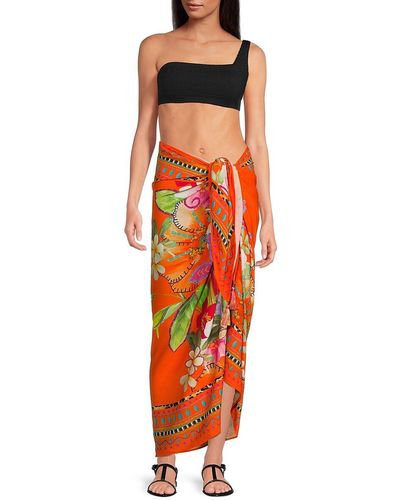 Sunshine 79 Tropical Pareo Cover Up Skirt - Red