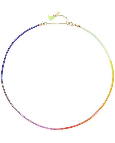 Shashi Sam 14K & Multi-Tone Glass Beaded Necklace - Multicolour