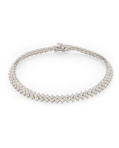 Saks Fifth Avenue 14k White Gold & 4 Tcw Diamond Tennis Bracelet