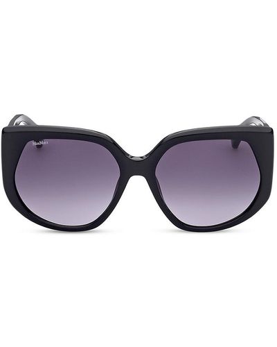 Max Mara 58mm Geometric Sunglasses - Blue