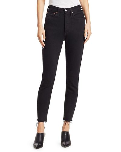 RE/DONE - Comfort High Rise Ankle Crop in Black