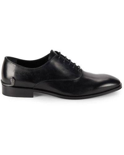 Roberto Cavalli Leather Oxford Shoes - Black