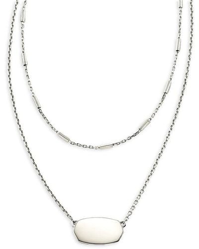 Kendra Scott Elisa Sterling Multi Strand Necklace - White
