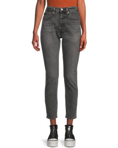Levi's Skinny Cropped Jeans - Gray