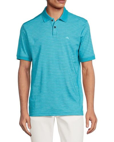 Tommy Bahama Striped Polo - Purple