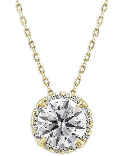 Saks Fifth Avenue 14k Yellow Gold & 0.75 Tcw Lab Grown Diamond Pendant - Metallic