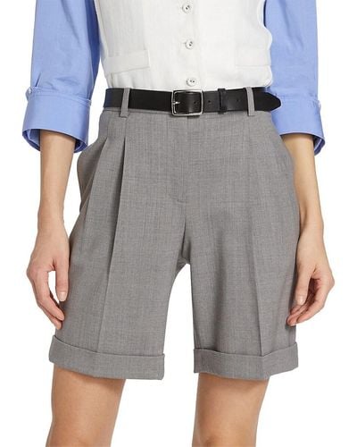 Twp Mark Wool Blend Shorts - Gray