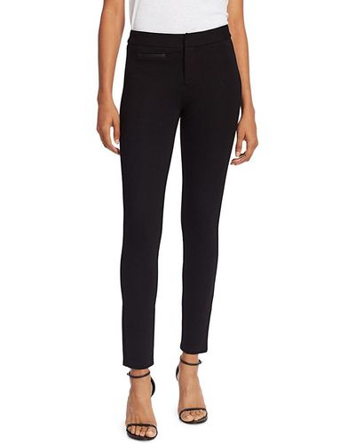 PAIGE Tereza Ponte Racing Stripe Trousers - Black