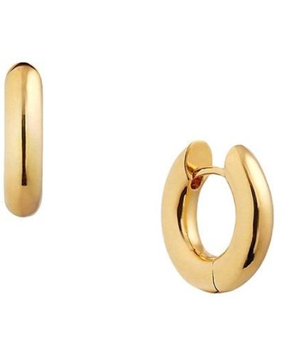Luv Aj 14k Goldplated Chunky Huggie Hoop Earrings - Metallic
