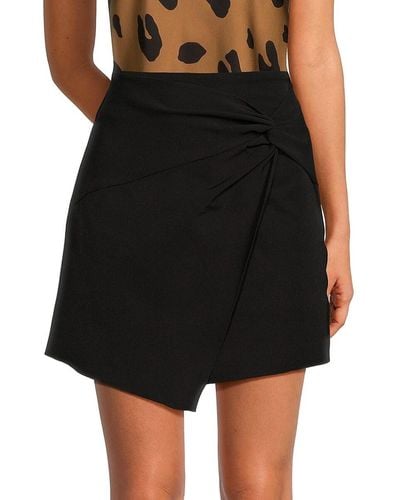 AREA STARS Carla Wrap Mini Skirt - Black