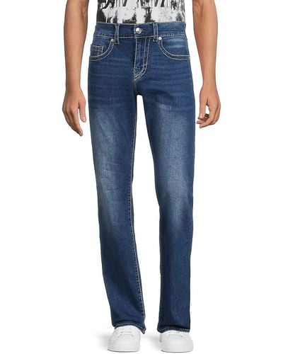 True Religion Ricky High Rise Relaxed Straight Jeans - Blue
