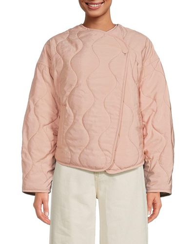 A.L.C. Emory Quilted Faux Fur Jacket - Pink